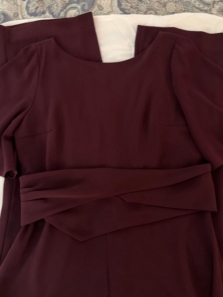 The Fold London Clever Crepe Colinton Jumpsuit Plumb Uk 16 / Us 12 Nwt — image 2 of 8